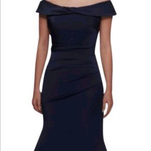 La Femme Navy Blue Dress